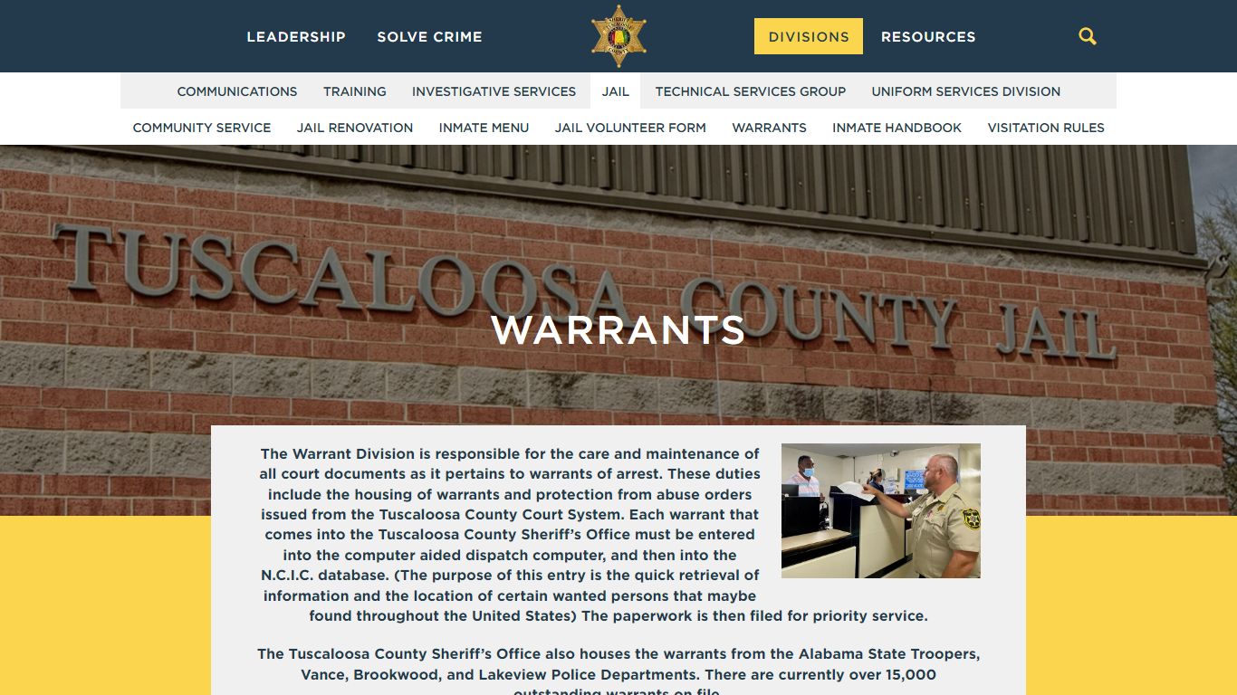 Warrants | Tuscaloosa County Sheriff's Office